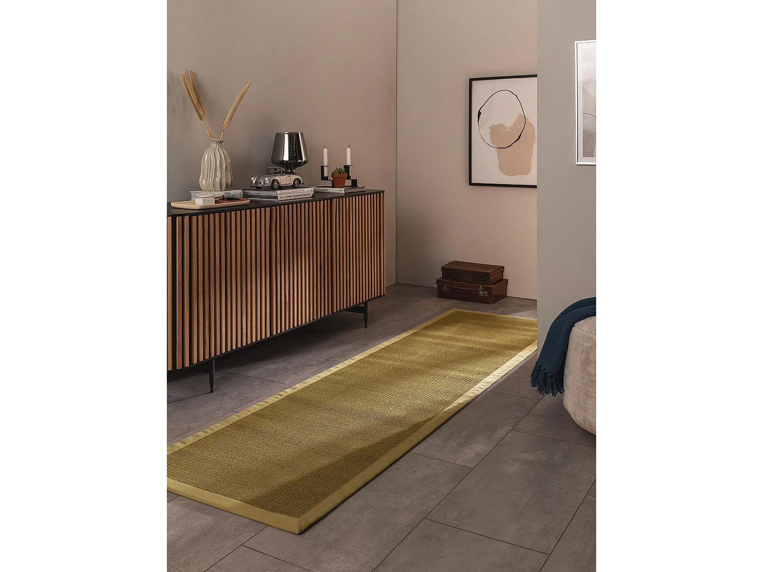 Tapis sisal Sana Vert 70x300 cm