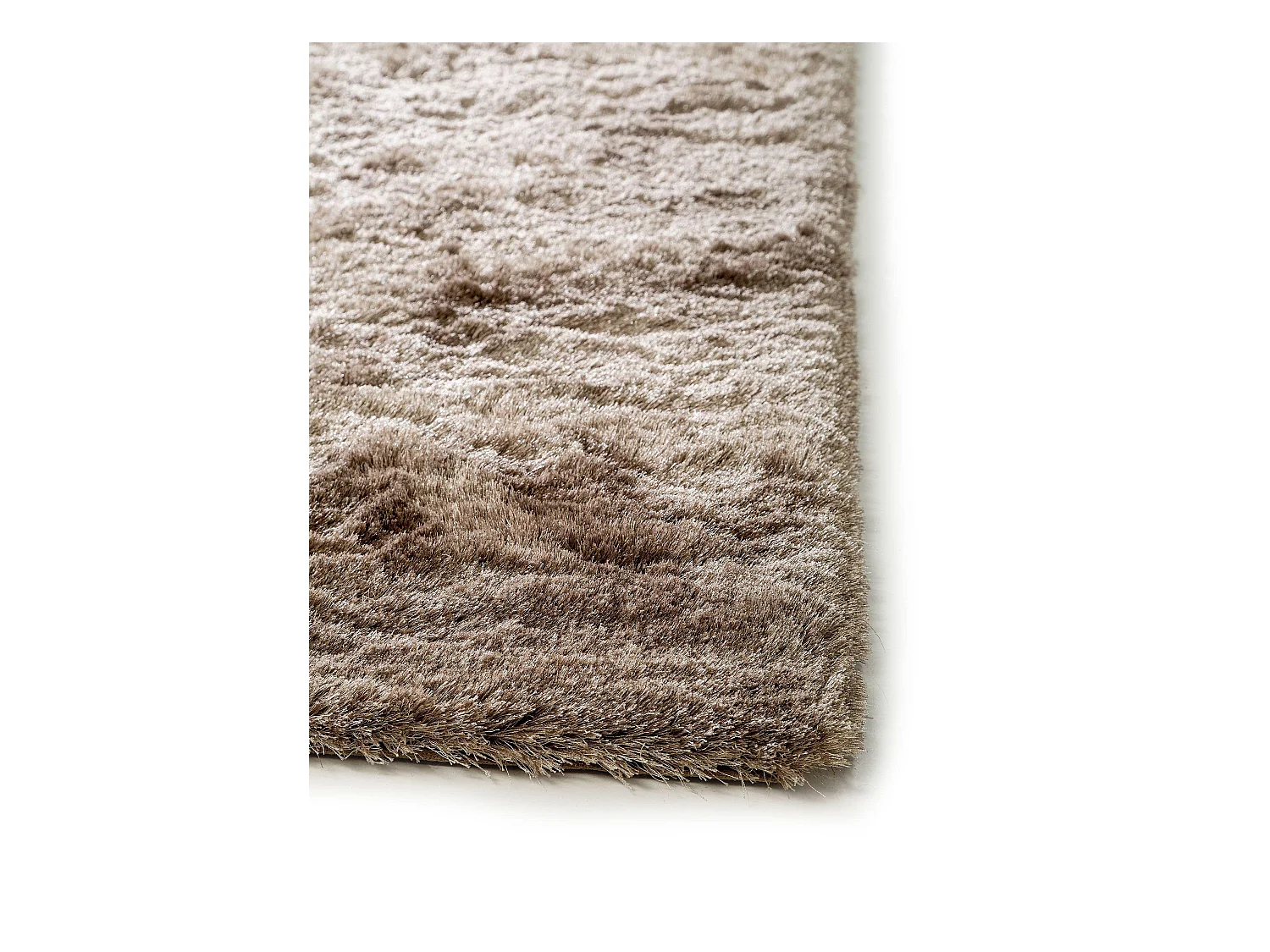 Tapis à poils longs Whisper Marron clair 200x200 cm