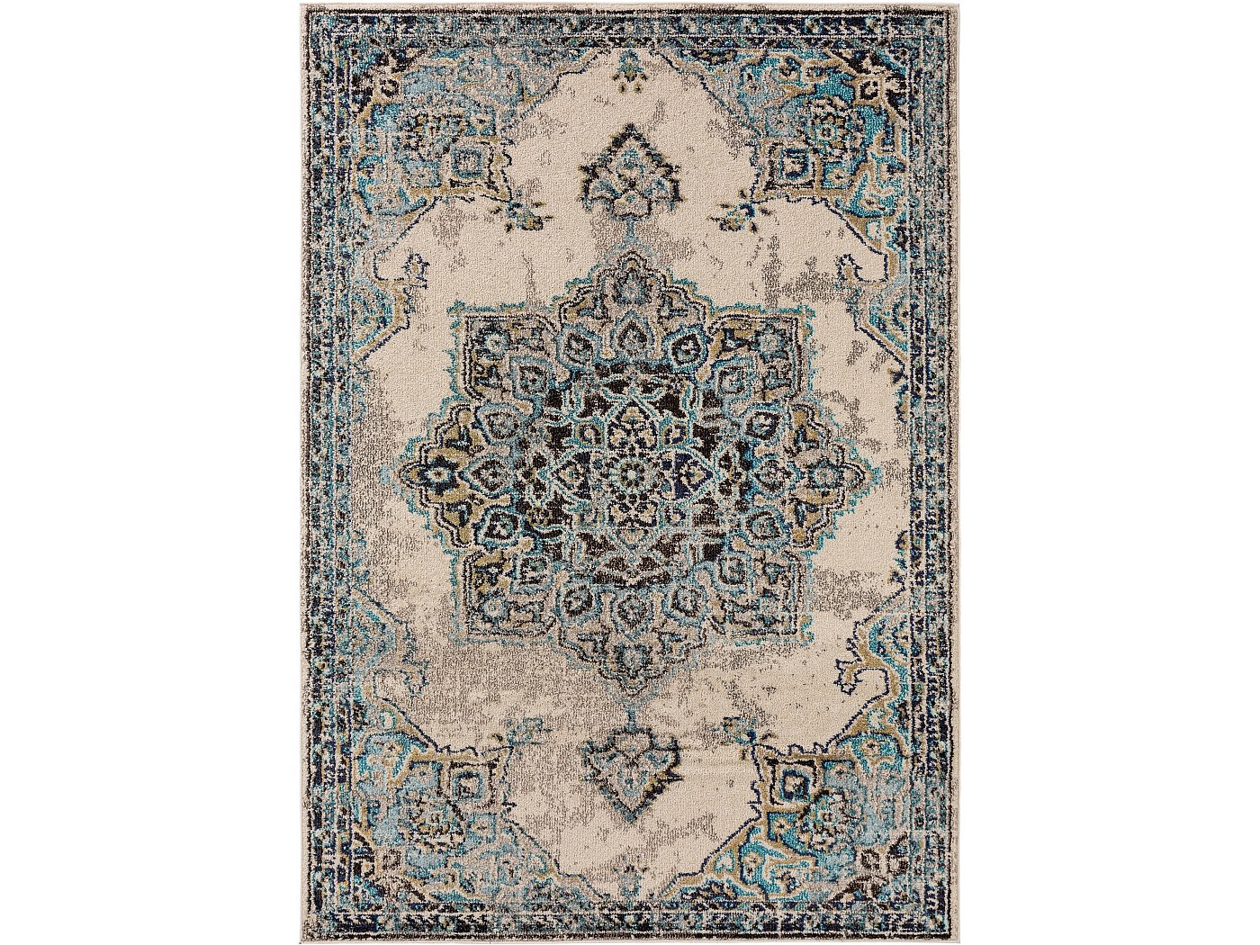 Paco Home Designvloerkleed Kleurrijk Hout-Look Hoog Laag Look In Turquoise Geel Blauw Gemêleerd, Maat:120x170 cm