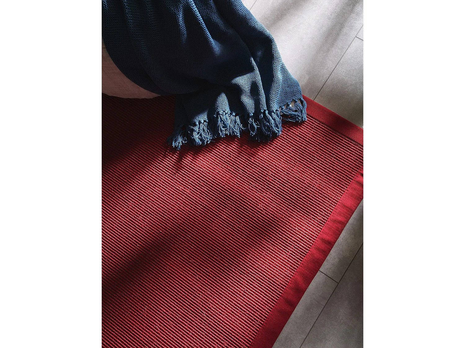 Tapis sisal Sana Rouge 150x150 cm