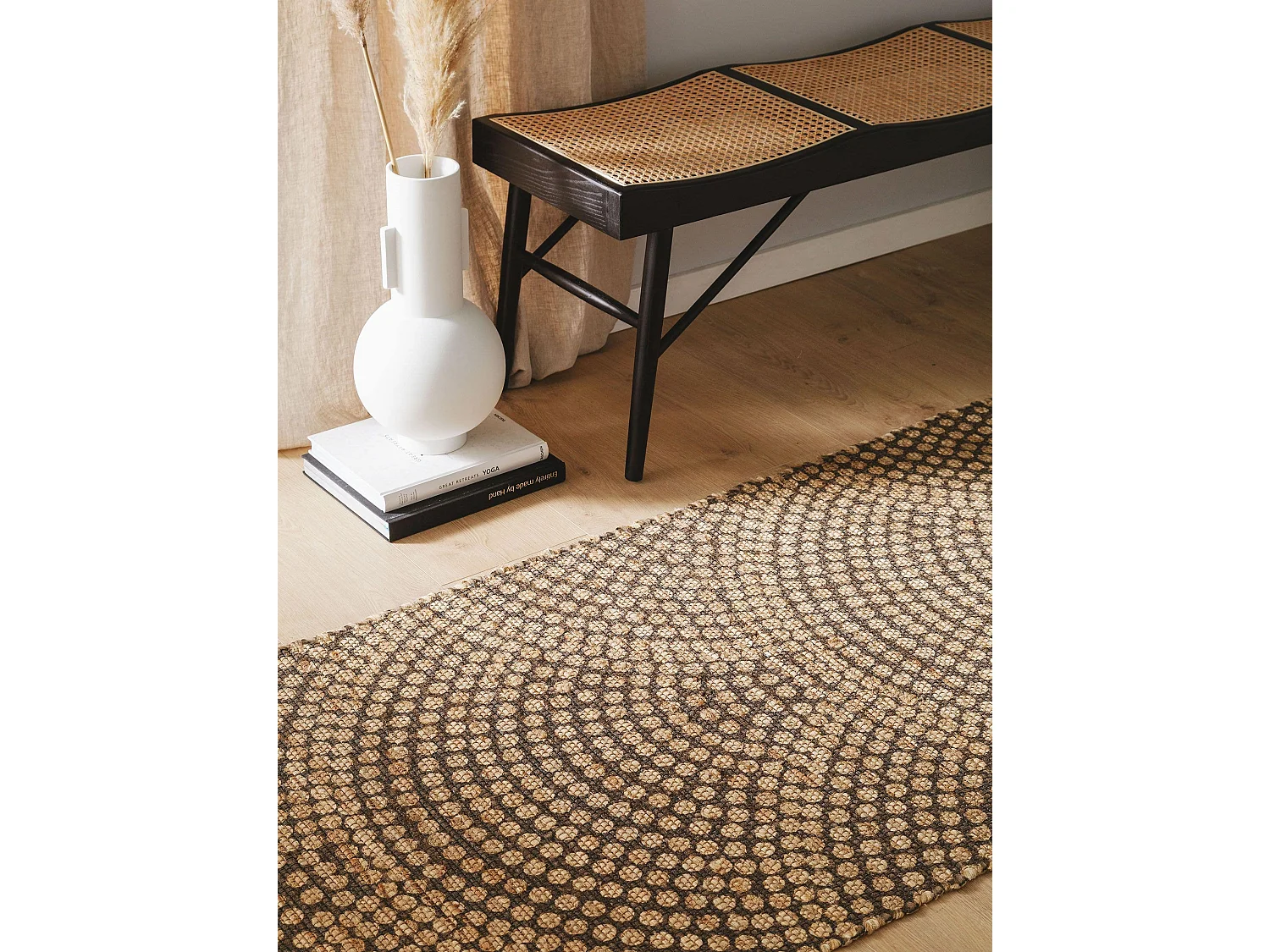 Tapis de jute Baru Beige/Marron 80x250 cm