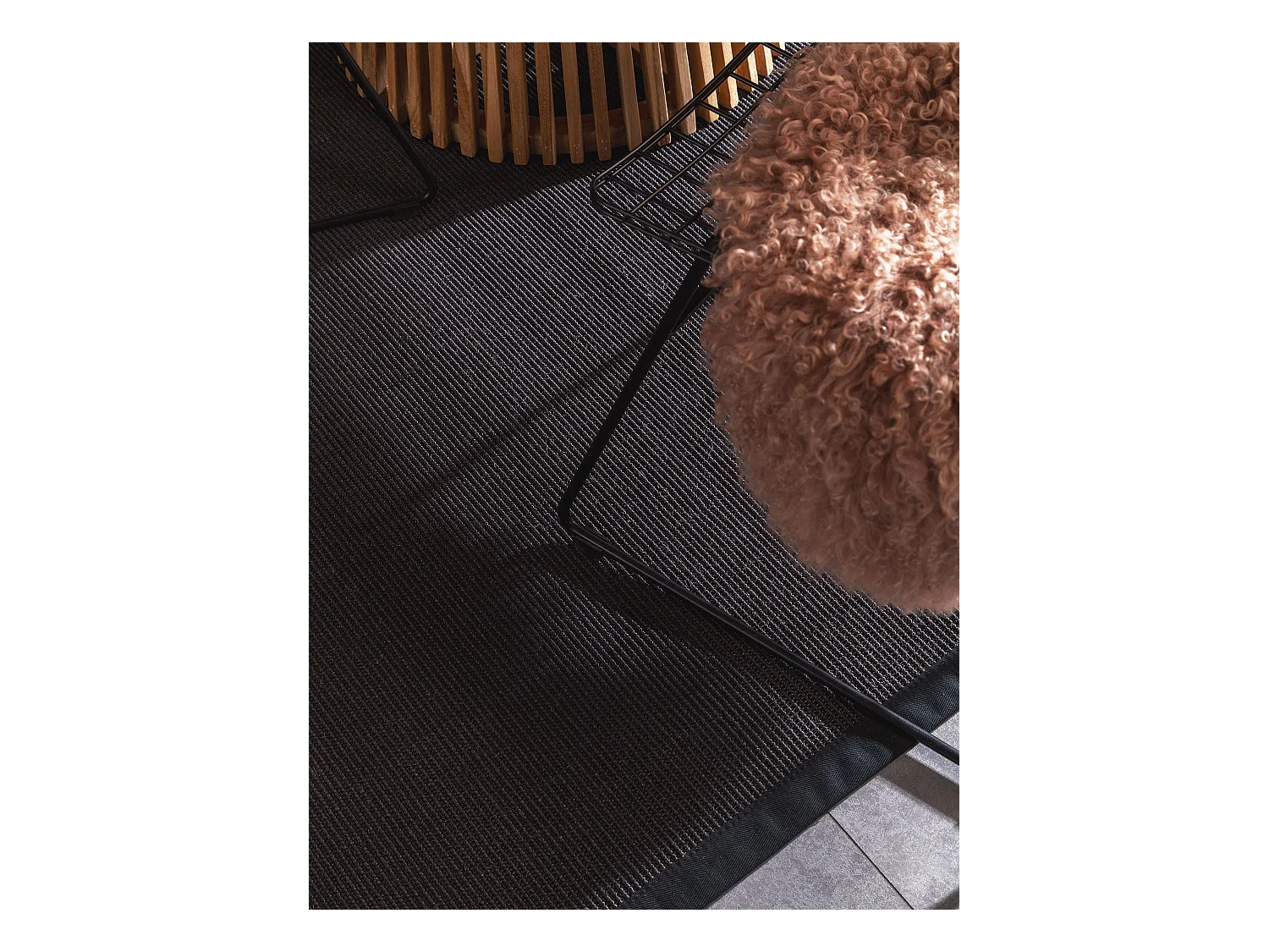 Tapis sisal Sana Noir 120x180 cm