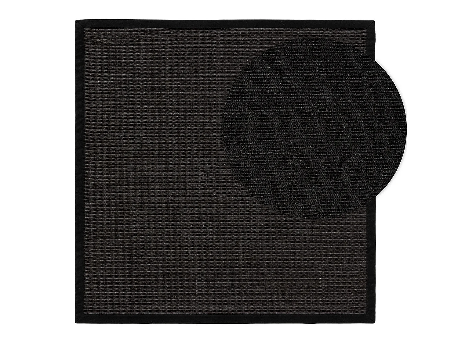 Tapis sisal Sana Noir 200x200 cm