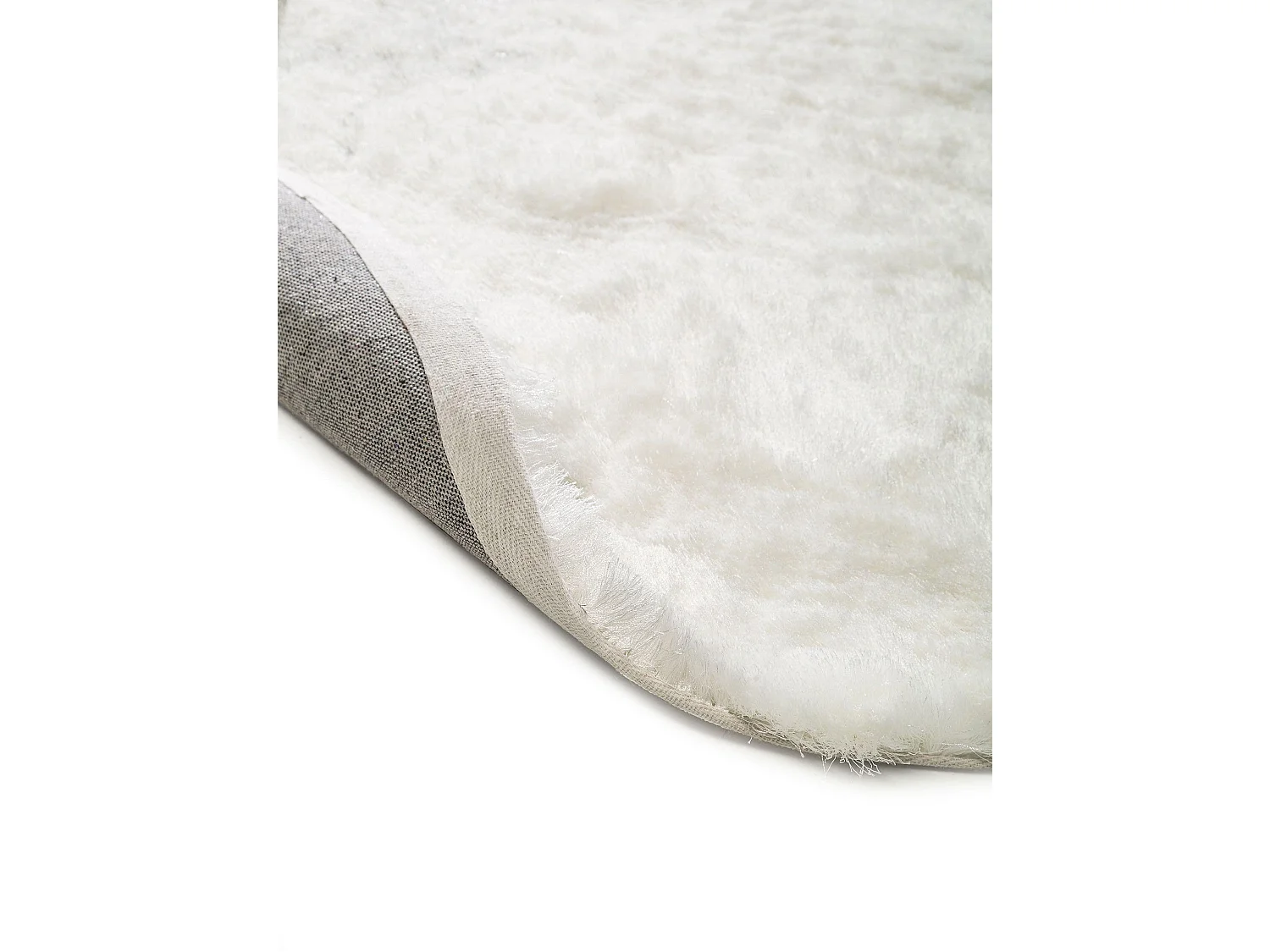 Tapis à poils longs Whisper Blanc ø 80 cm rond