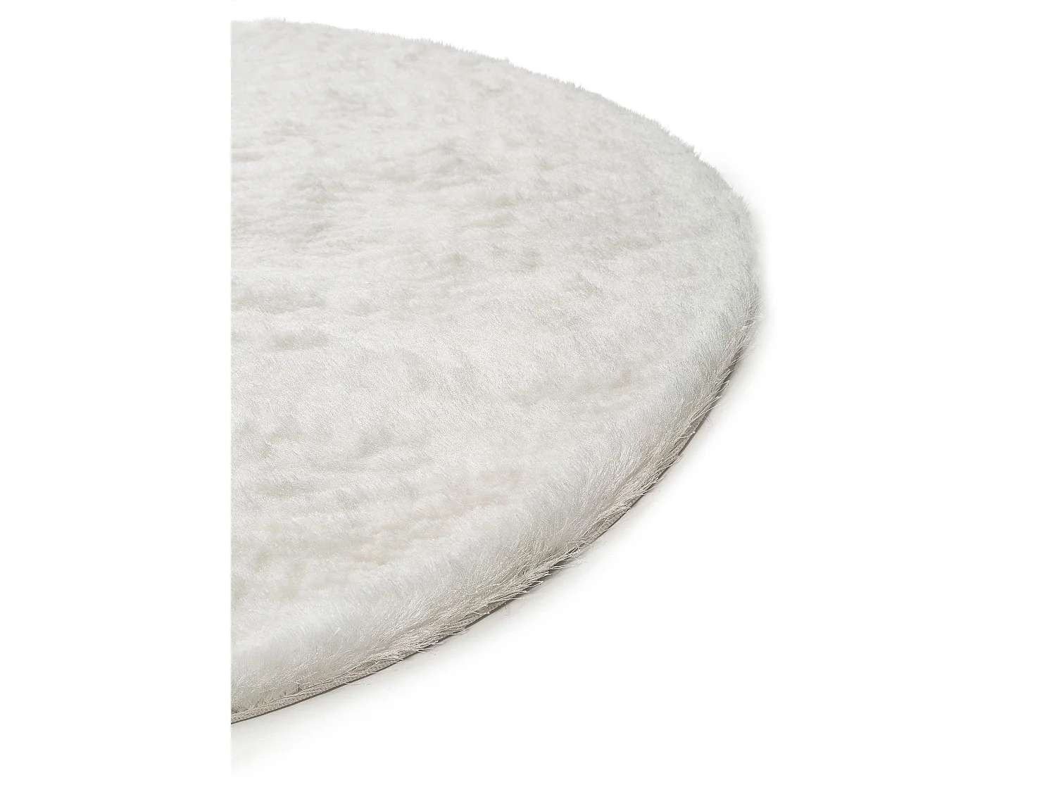 Tapis à poils longs Whisper Blanc ø 80 cm rond