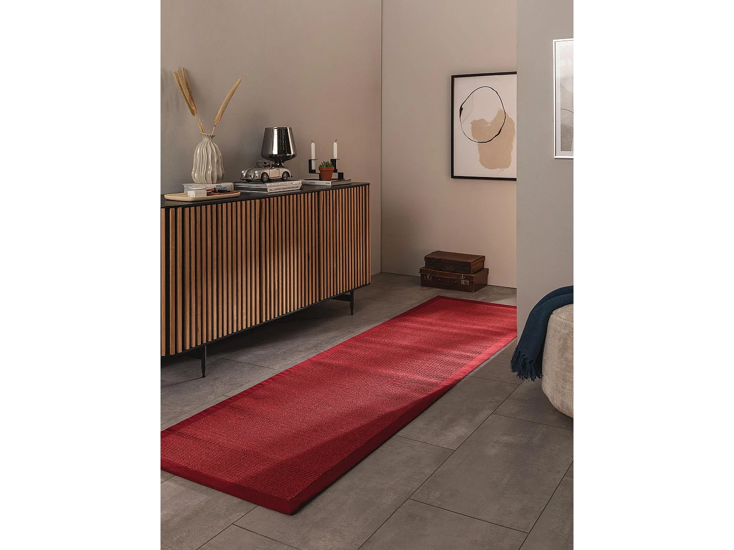 Tapis sisal Sana Rouge 70x240 cm