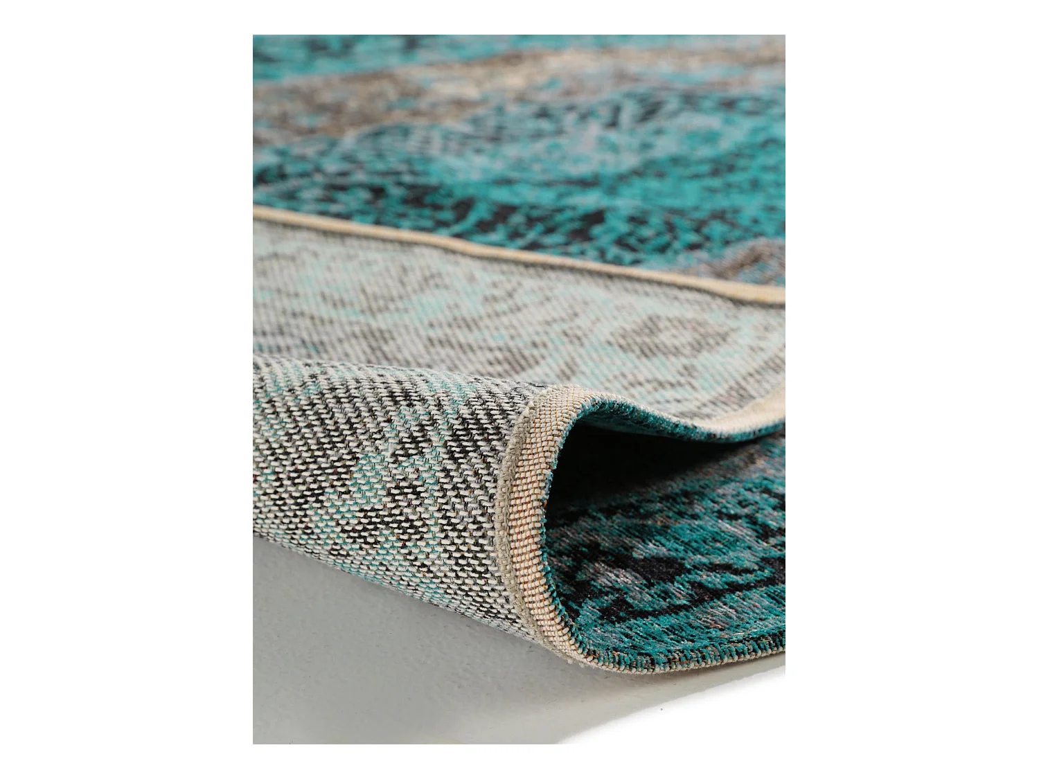 Tapis tissé à plat Tosca Turquoise 195x285 cm