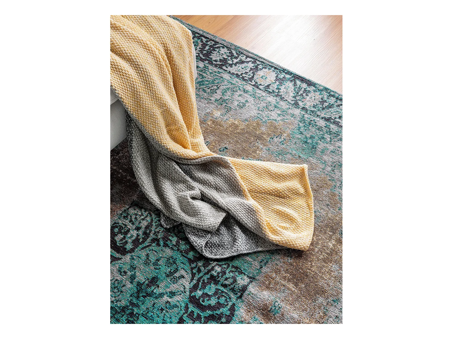 Tapis tissé à plat Tosca Turquoise 195x285 cm