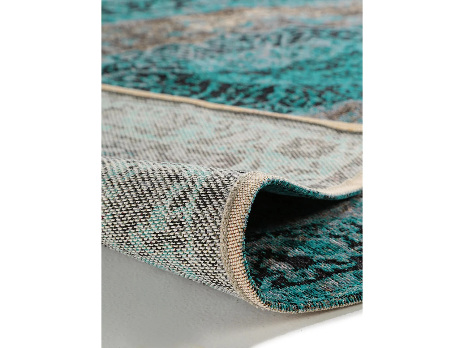 Tapis tissé à plat Tosca Turquoise 195x285 cm