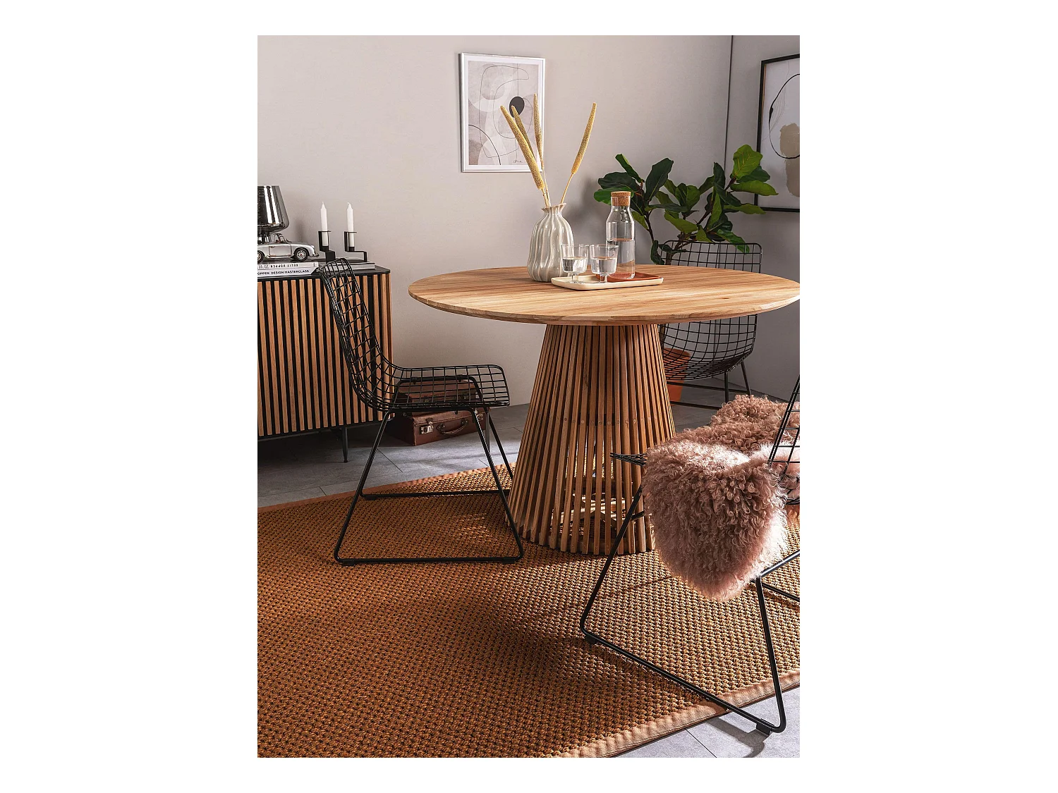 Tapis sisal Greta Marron clair 140x200 cm