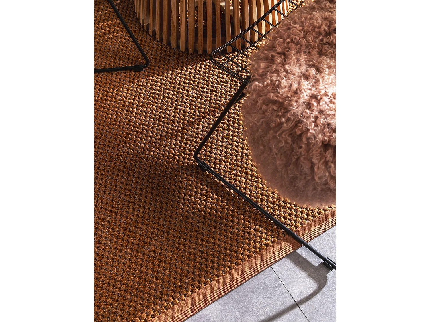 Tapis sisal Greta Marron clair 140x200 cm