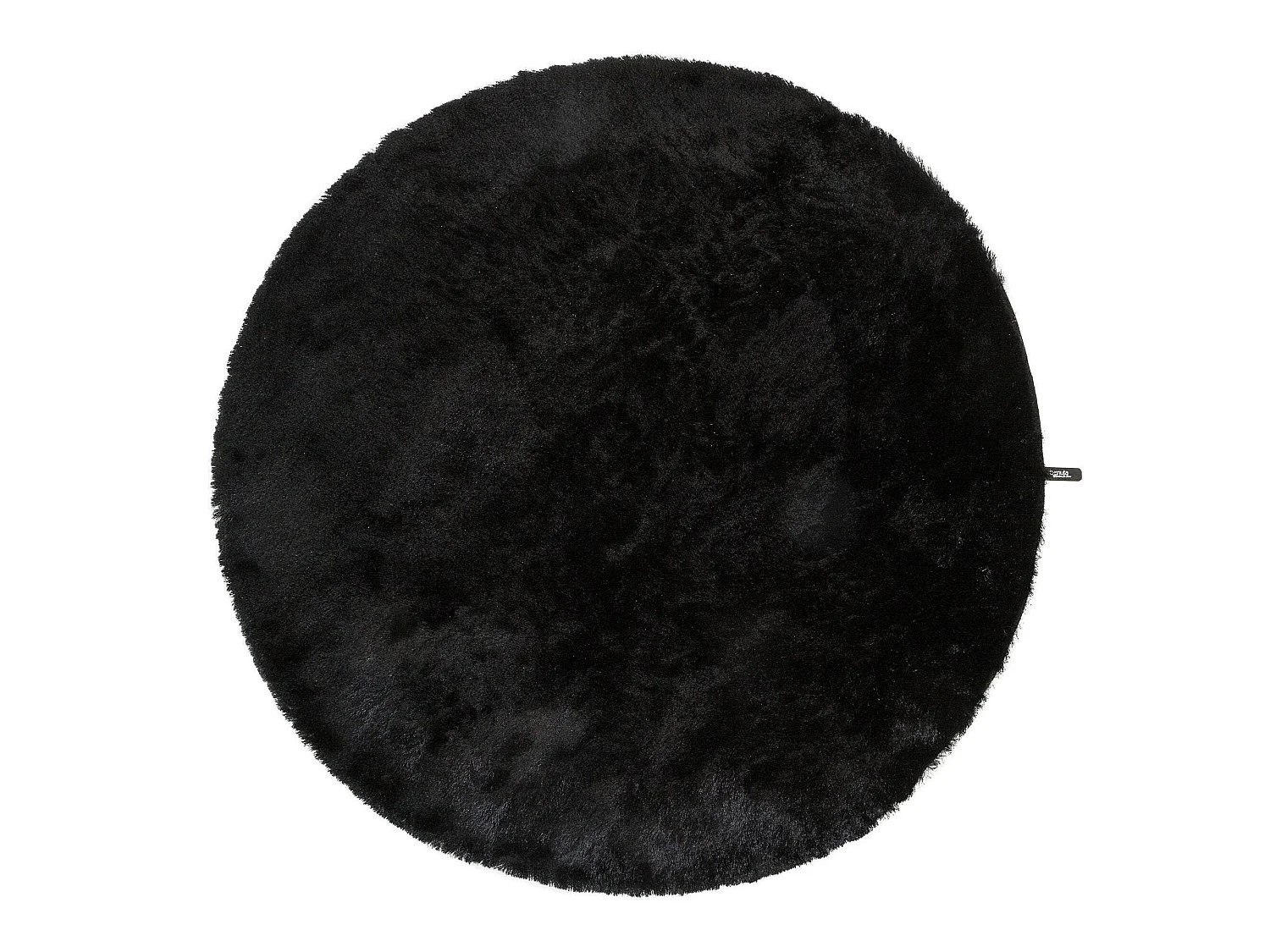 Tapis à poils longs Whisper Noir ø 80 cm rond