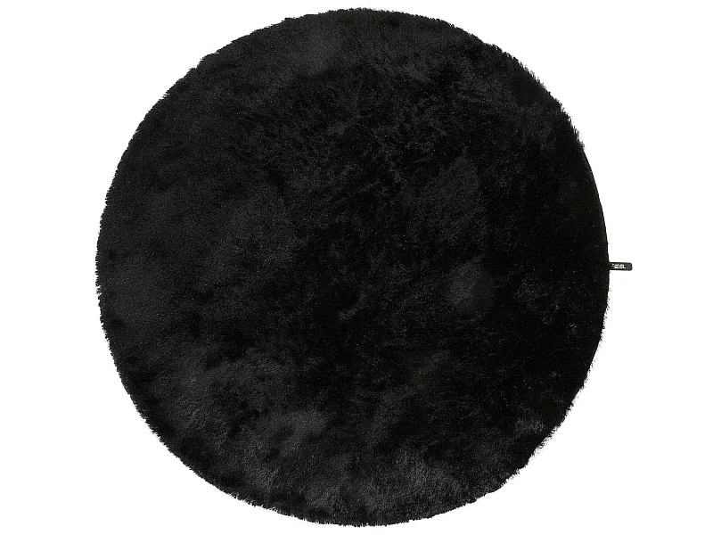 Tapis à poils longs Whisper Noir ø 80 cm rond