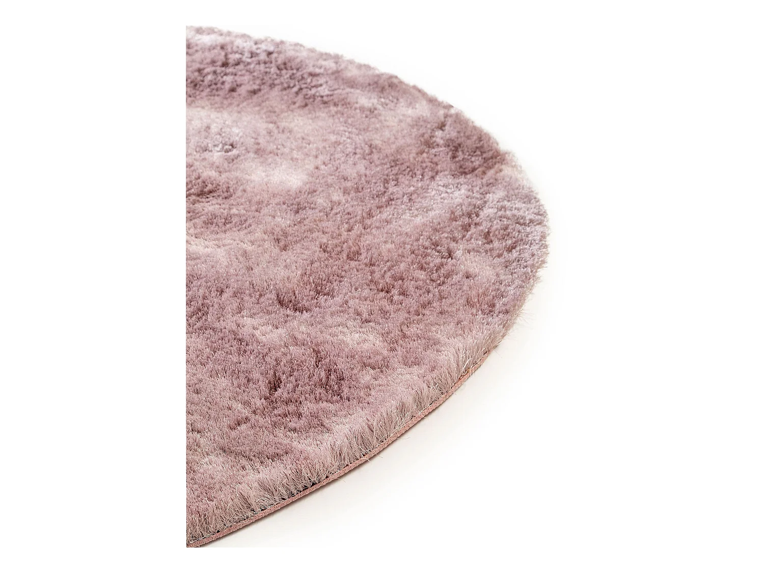 Tapis à poils longs Whisper Rose ø 200 cm rond