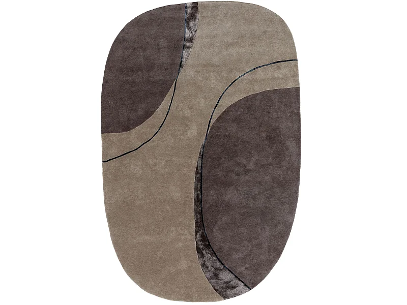 Tapis de laine Shape Taupe 160x230 cm