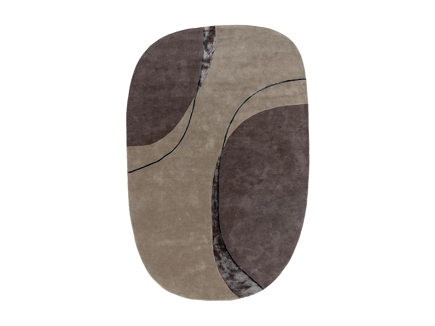 Tapis de laine Shape Taupe 160x230 cm