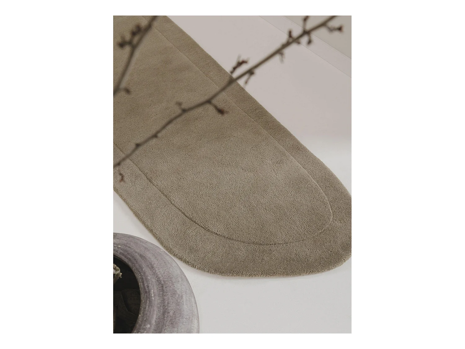 Tapis de laine Shape Vert clair 80x250 cm