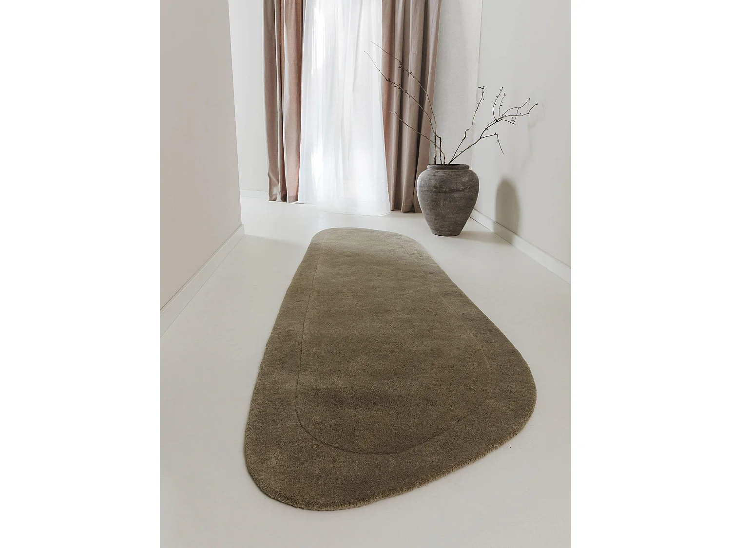 Tapis de laine Shape Vert clair 80x250 cm