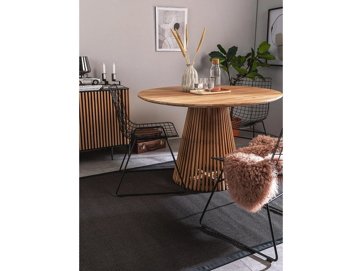 Tapis sisal Sana Noir 80x150 cm