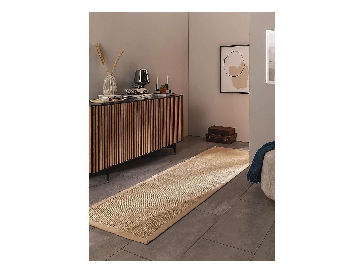 Tapis sisal Sana Crème 70x300 cm