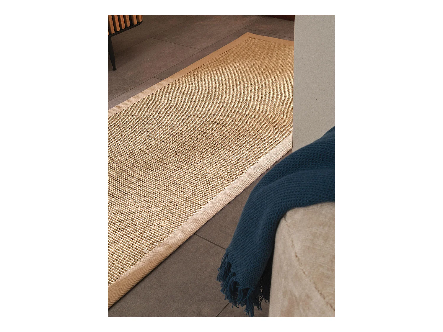 Tapis sisal Sana Crème 70x300 cm