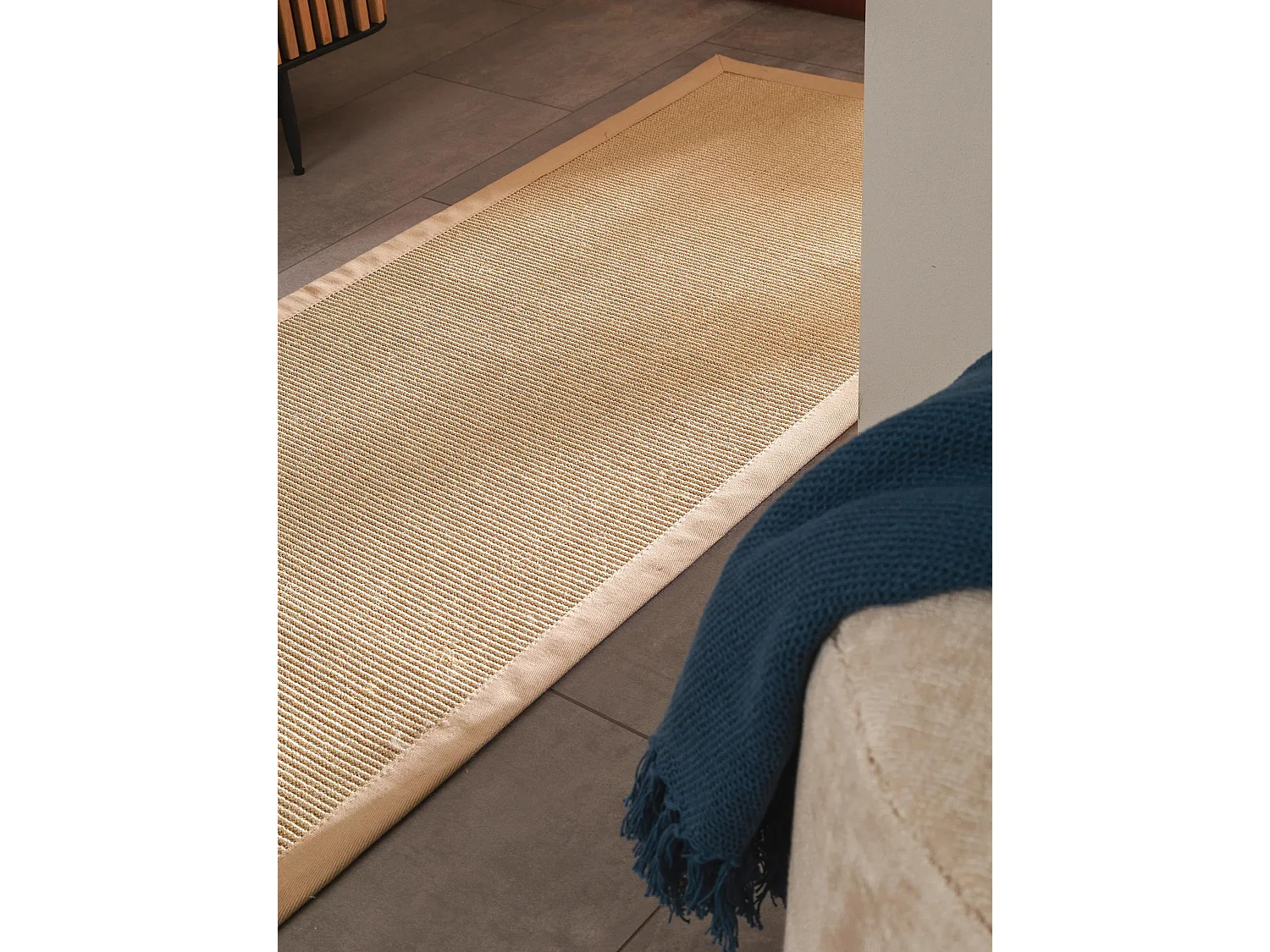 Tapis sisal Sana Crème 70x300 cm