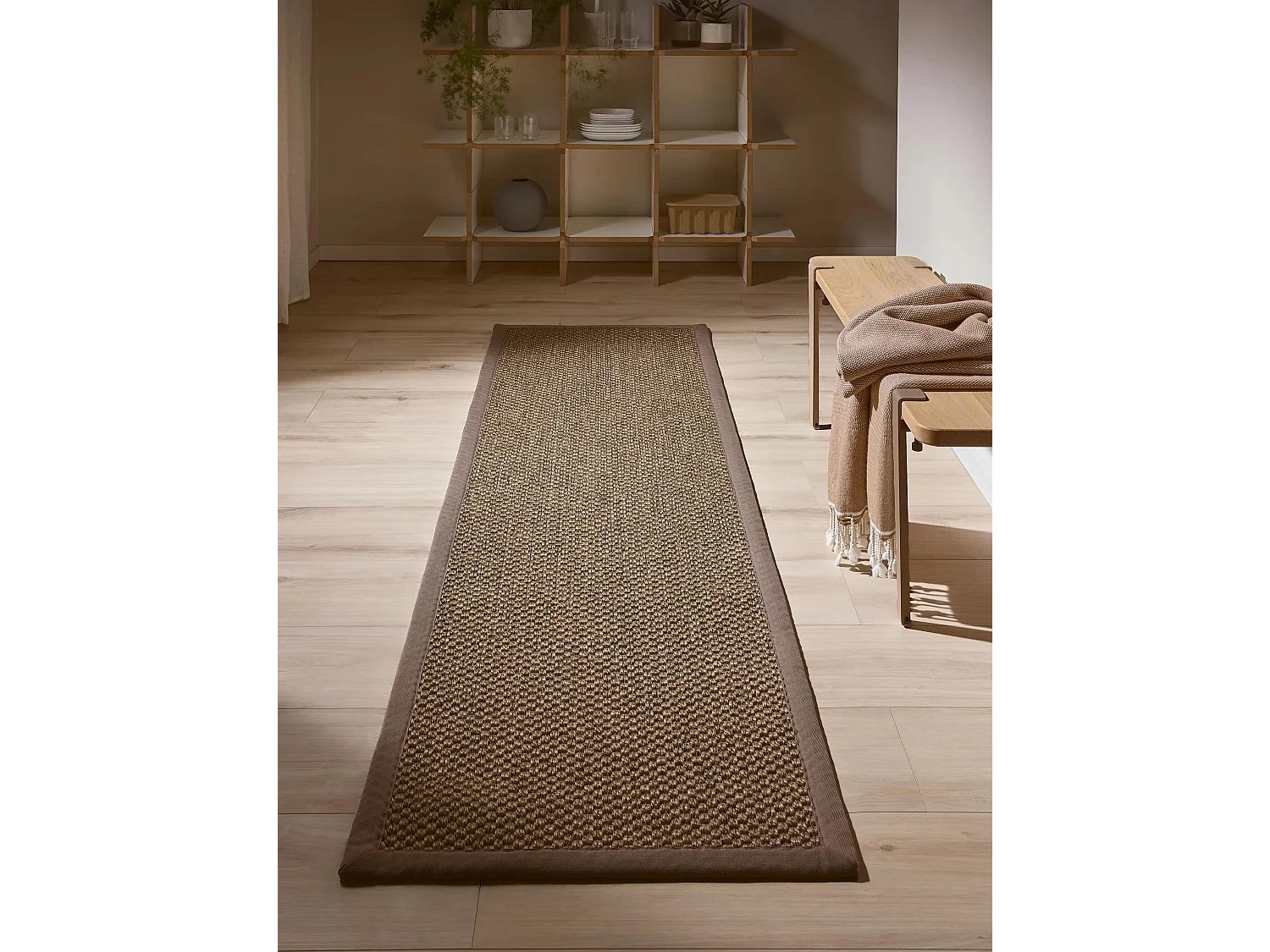 Tapis sisal Greta Gris 70x240 cm