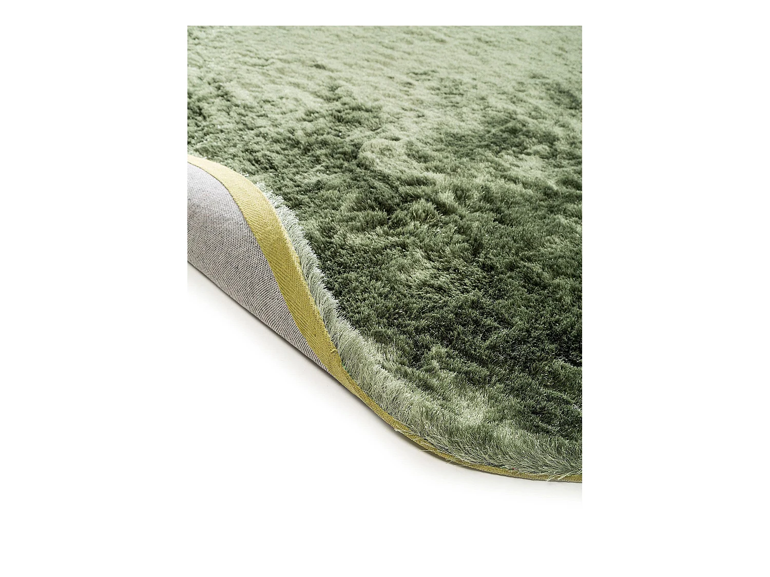 Tapis à poils longs Whisper Vert ø 200 cm rond