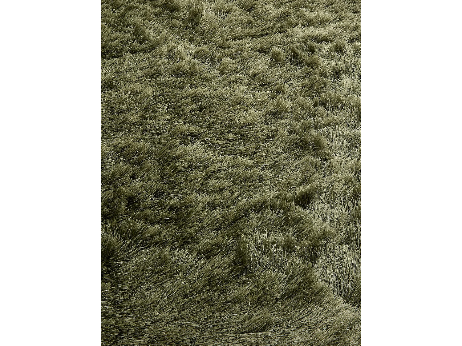 Tapis à poils longs Whisper Vert ø 200 cm rond