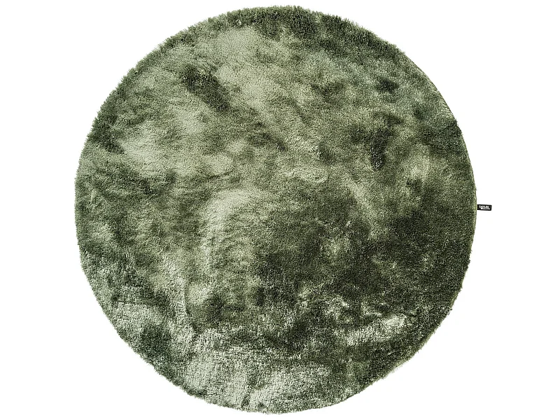 Tapis à poils longs Whisper Vert ø 200 cm rond