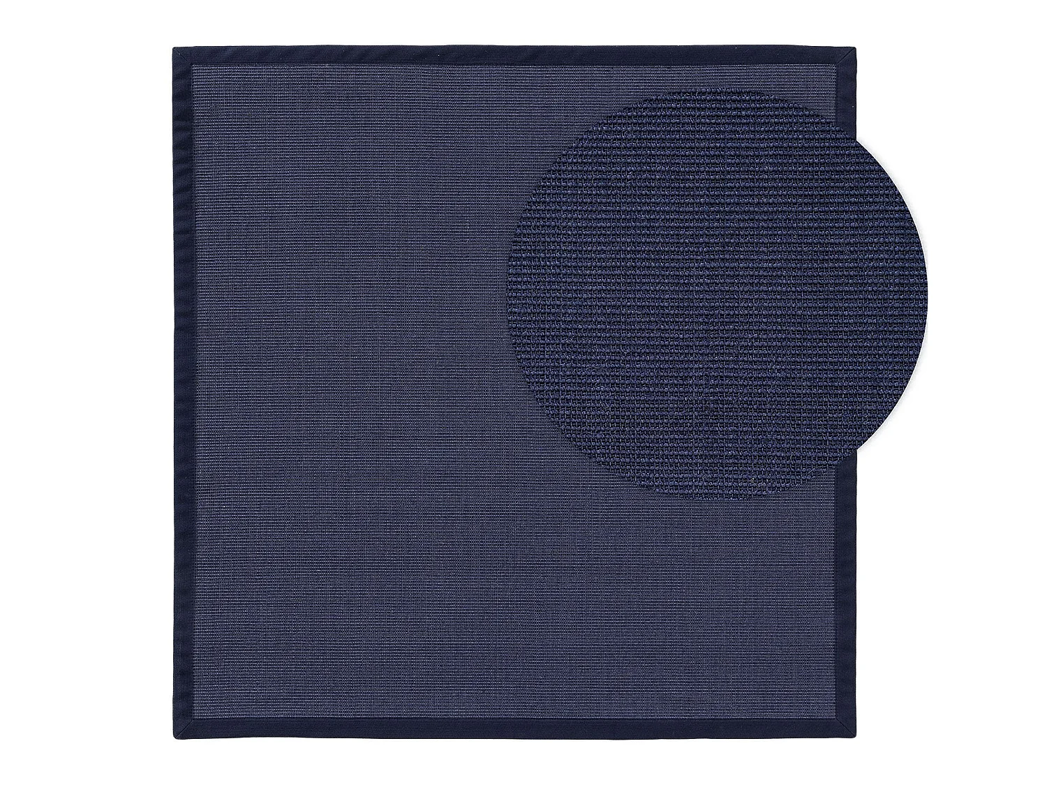 Tapis sisal Sana Bleu 150x150 cm