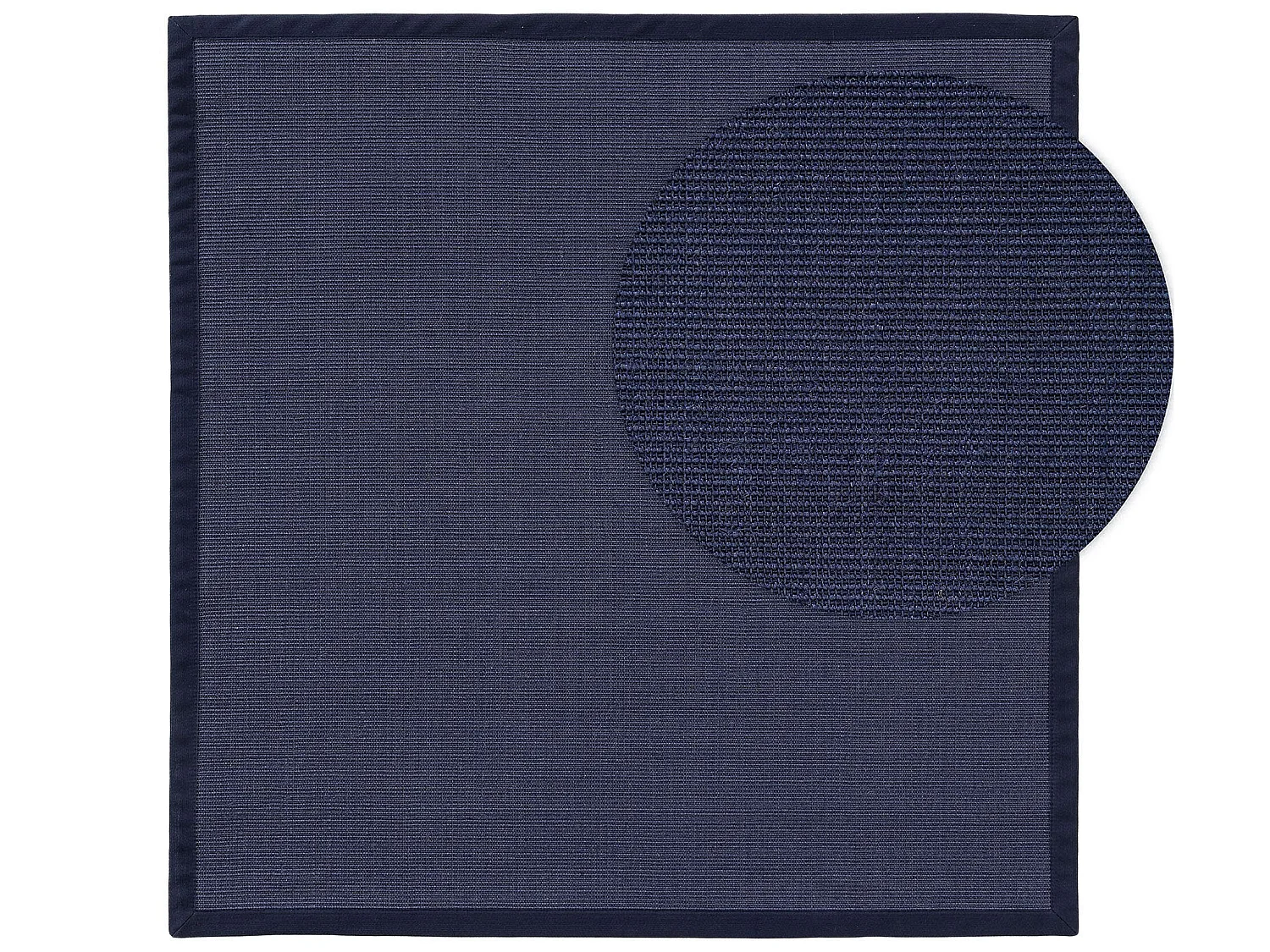 Tapis sisal Sana Bleu 150x150 cm