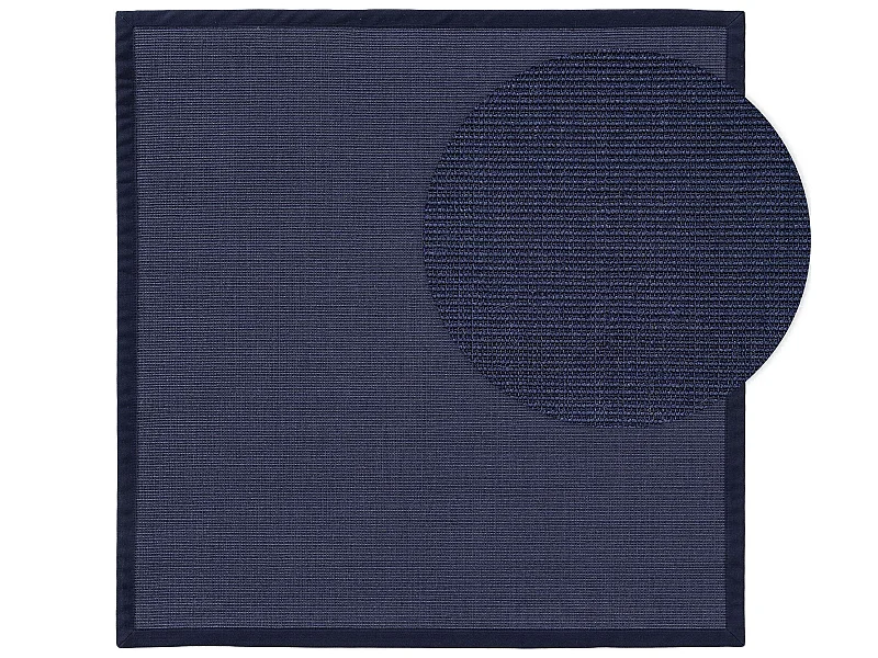 Tapis sisal Sana Bleu 150x150 cm