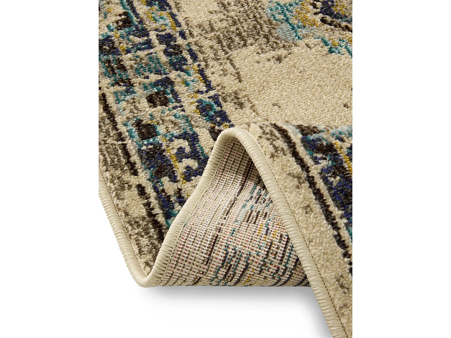 Tapis Casa Beige/Turquoise 80x150 cm