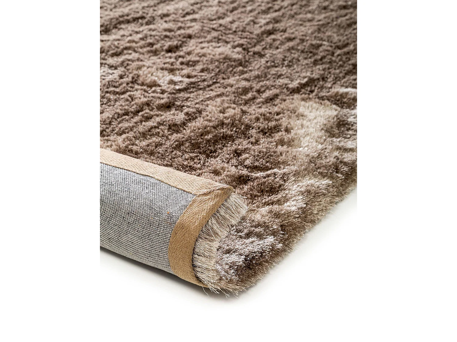 Tapis à poils longs Whisper Marron clair 150x150 cm