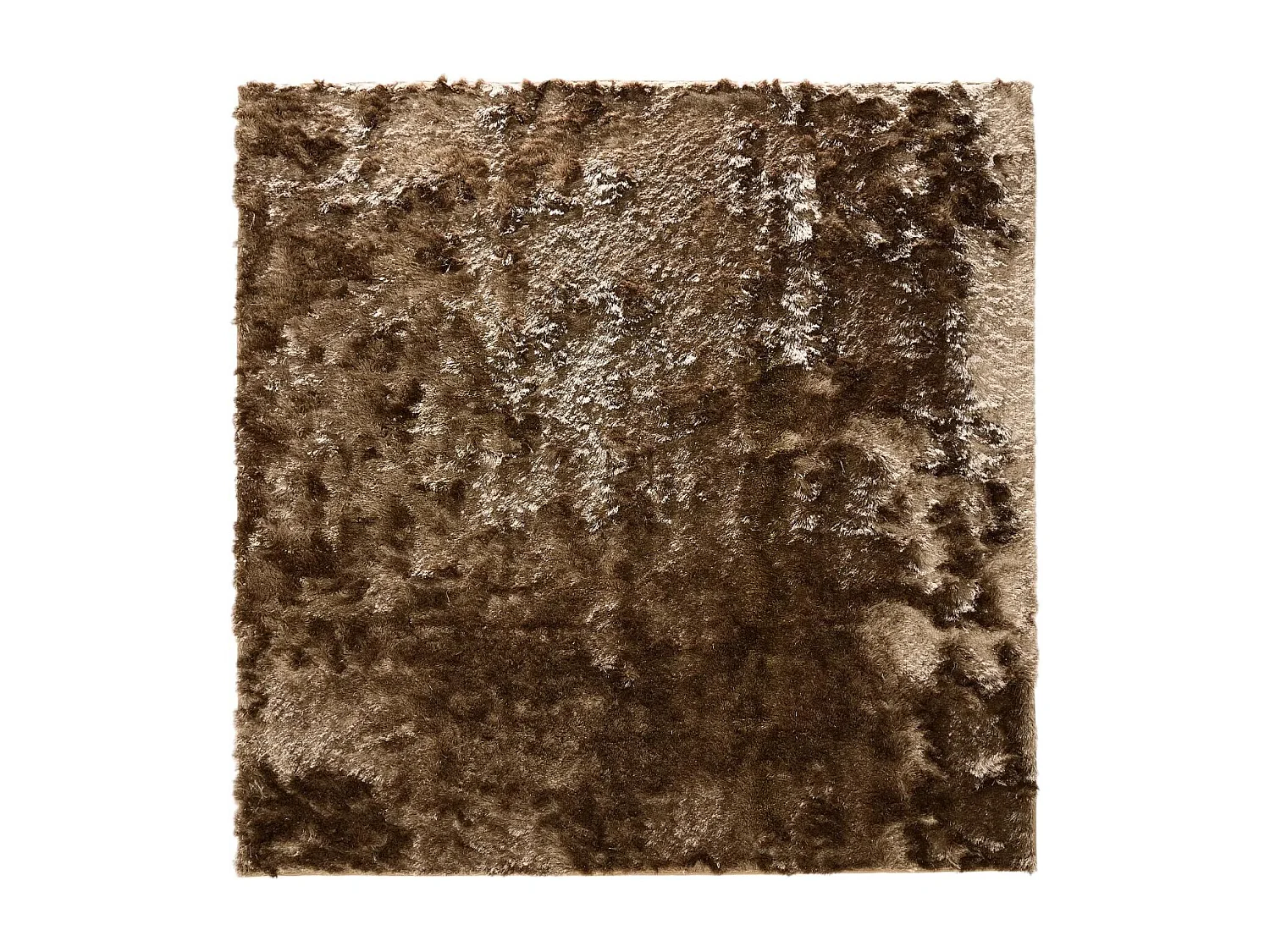 Tapis à poils longs Whisper Marron clair 150x150 cm