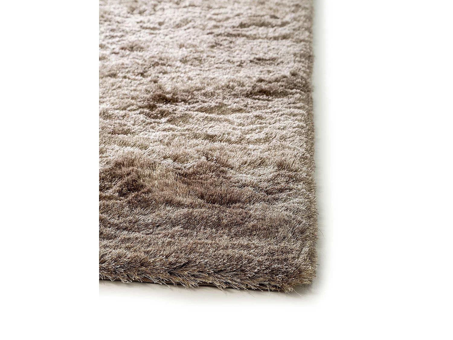 Tapis à poils longs Whisper Marron clair 150x150 cm