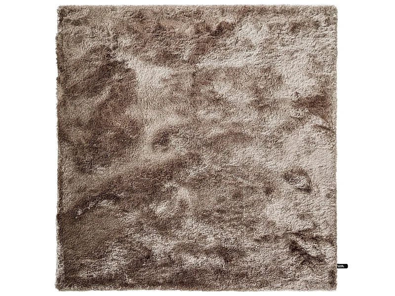 Tapis à poils longs Whisper Marron clair 150x150 cm