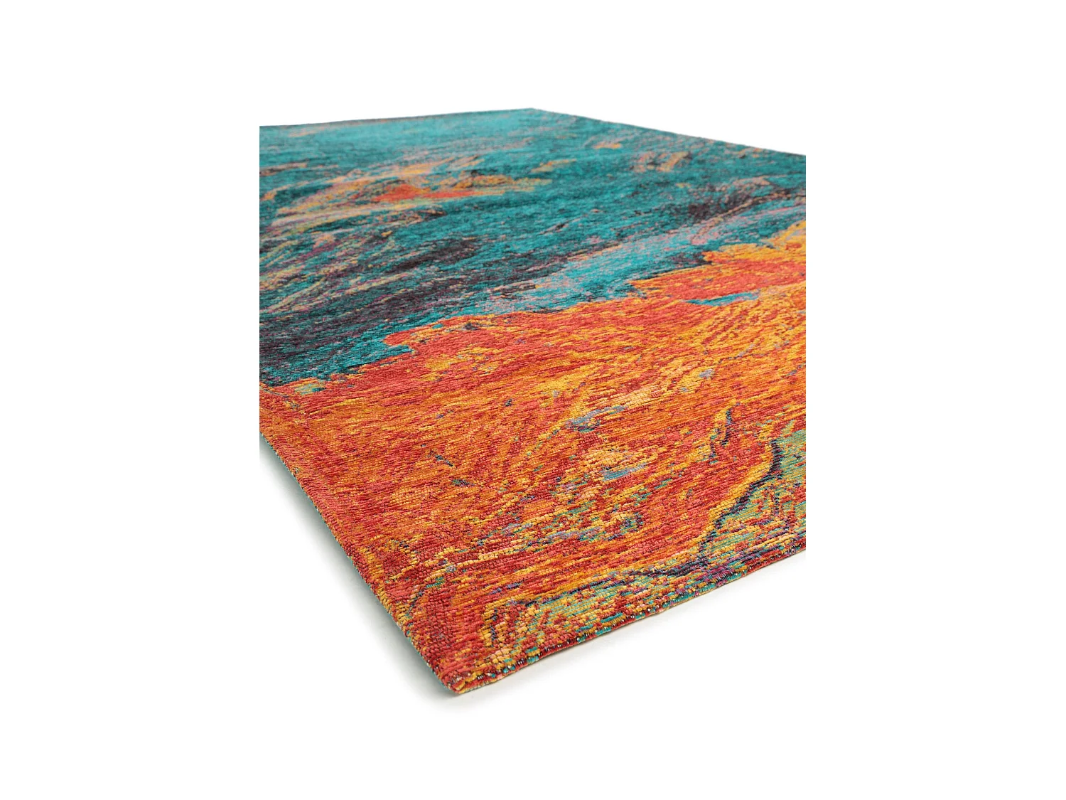 Tapis tissé à plat Stay Turquoise 195x285 cm