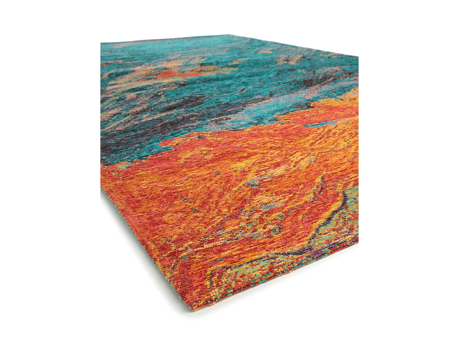 Tapis tissé à plat Stay Turquoise 195x285 cm