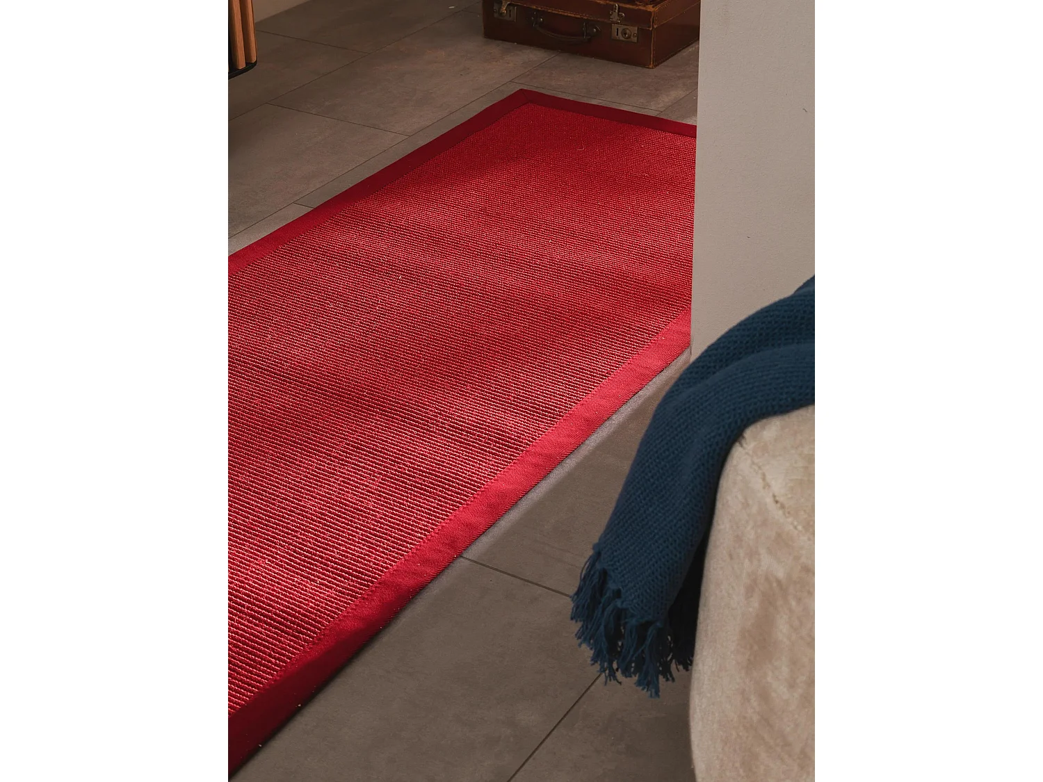 Tapis sisal Sana Rouge 70x300 cm