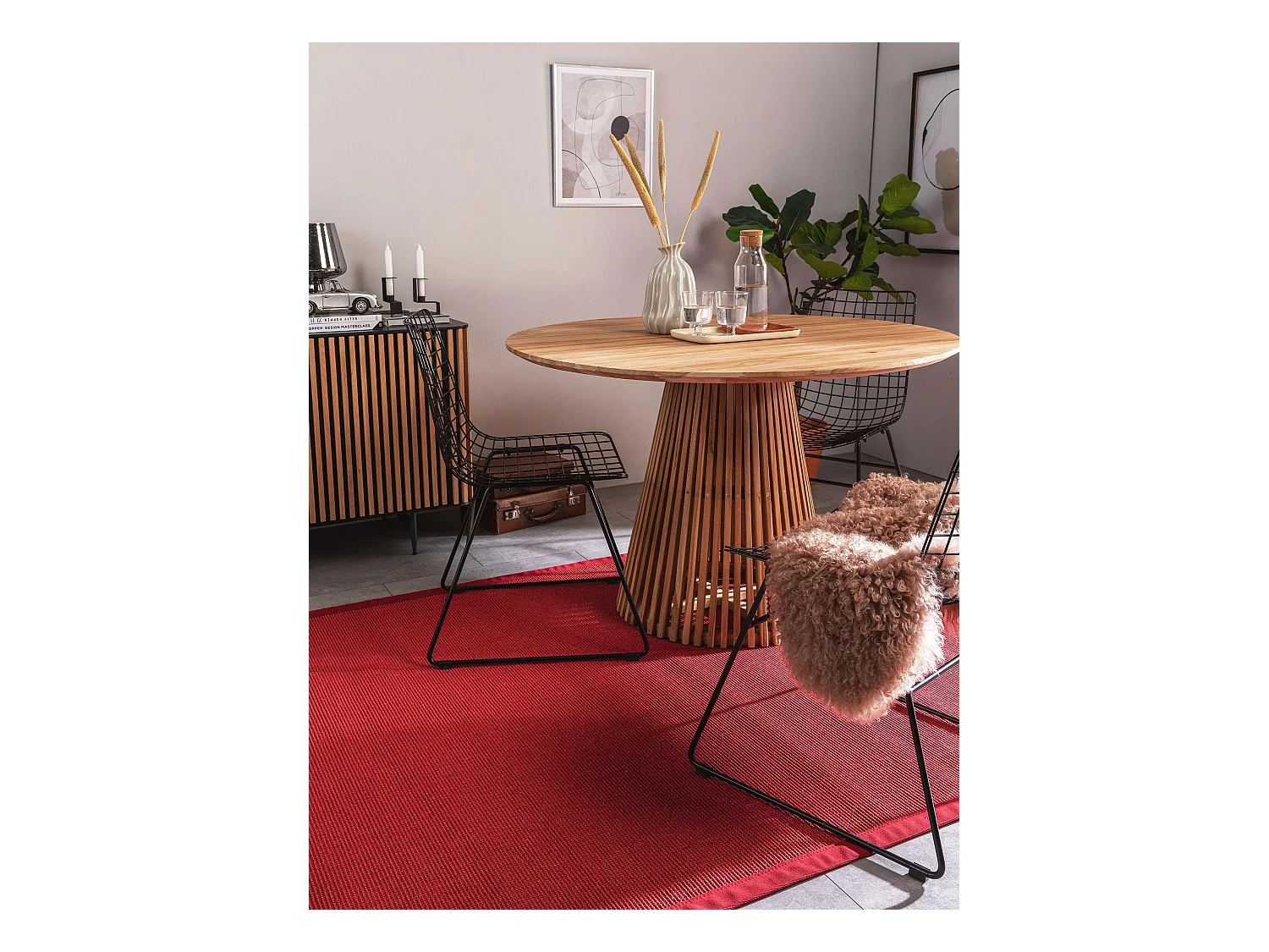 Tapis sisal Sana Rouge 140x200 cm