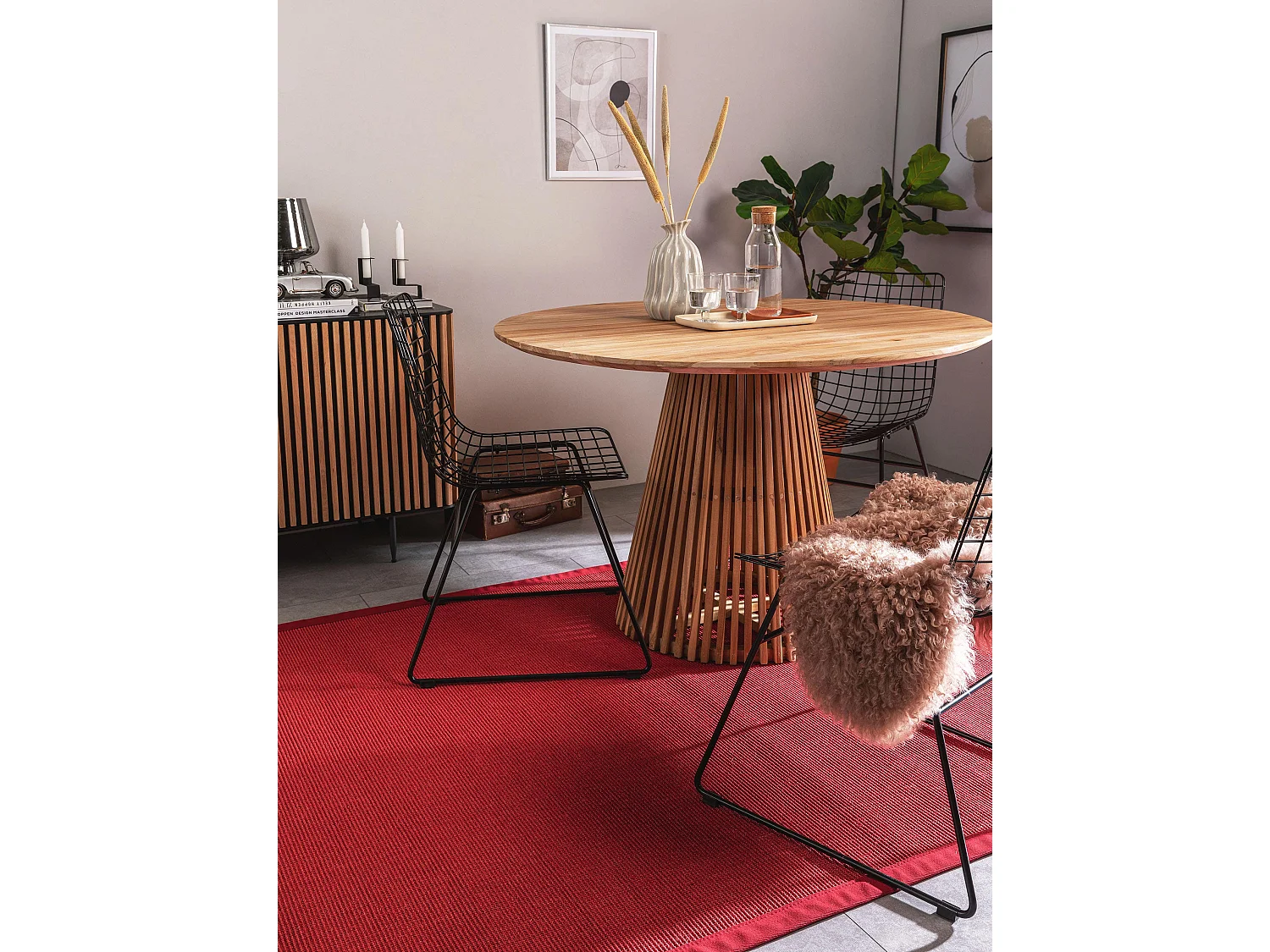 Tapis sisal Sana Rouge 140x200 cm