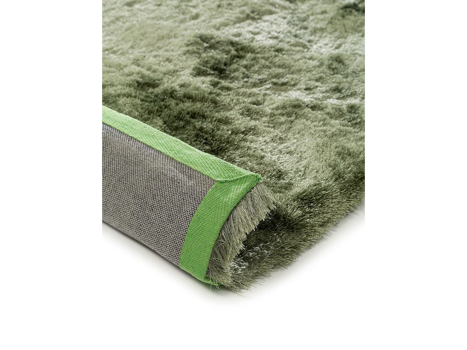 Tapis à poils longs Whisper Vert 60x60 cm
