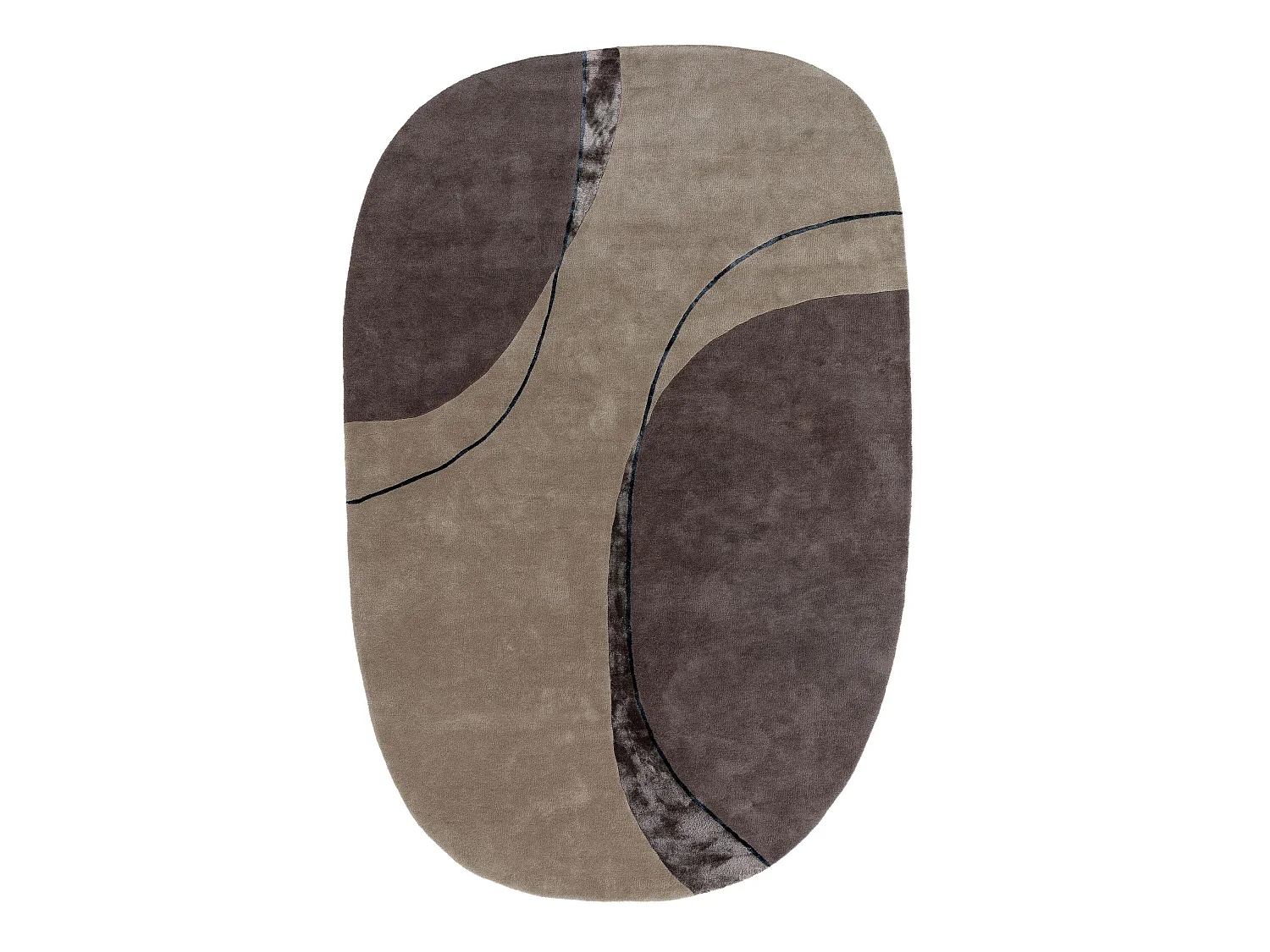 Tapis de laine Shape Taupe 200x300 cm