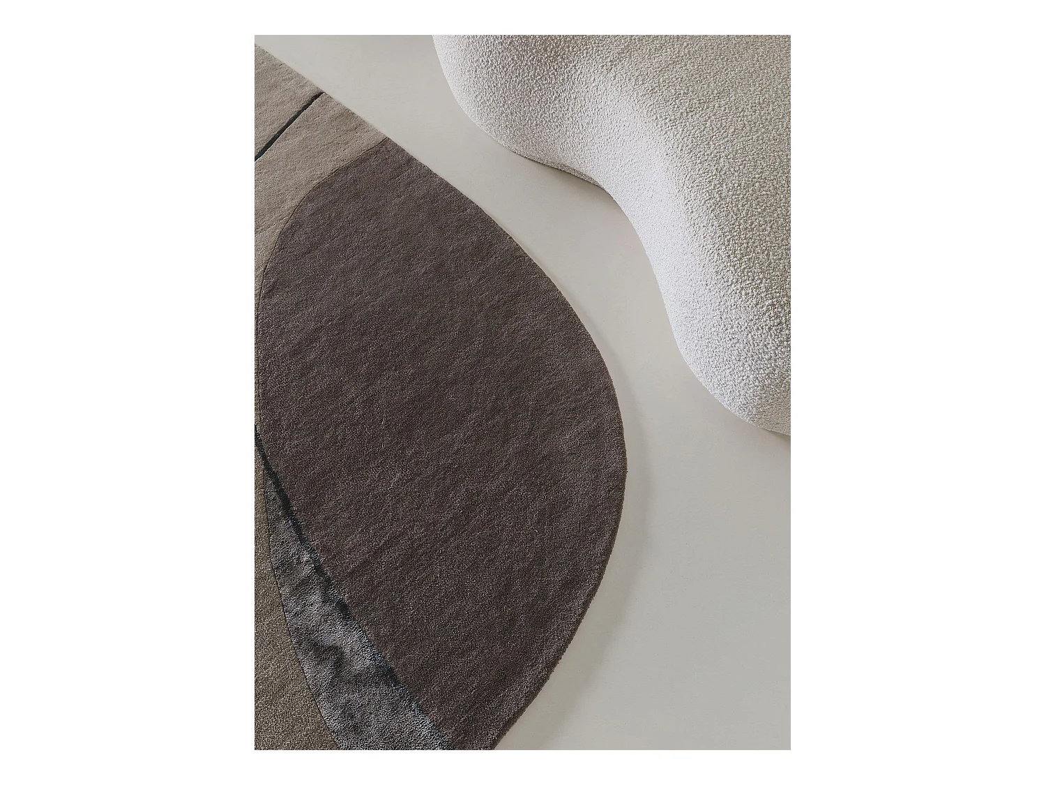 Tapis de laine Shape Taupe 200x300 cm