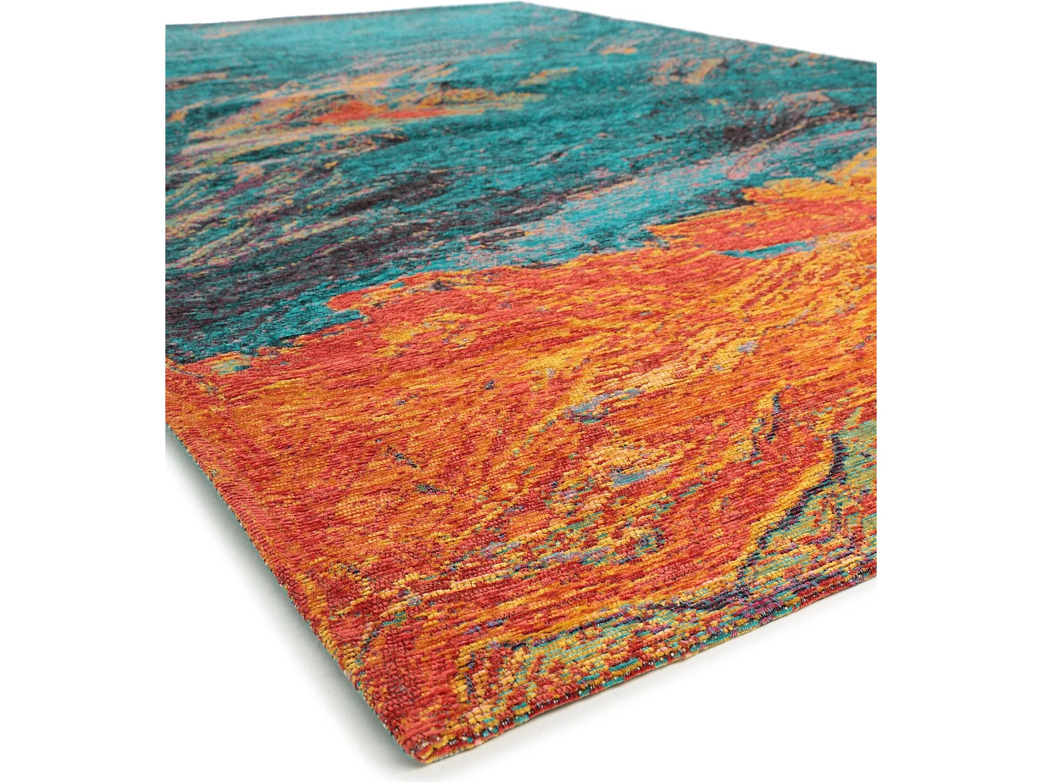 Tapis tissé à plat Stay Turquoise 155x235 cm