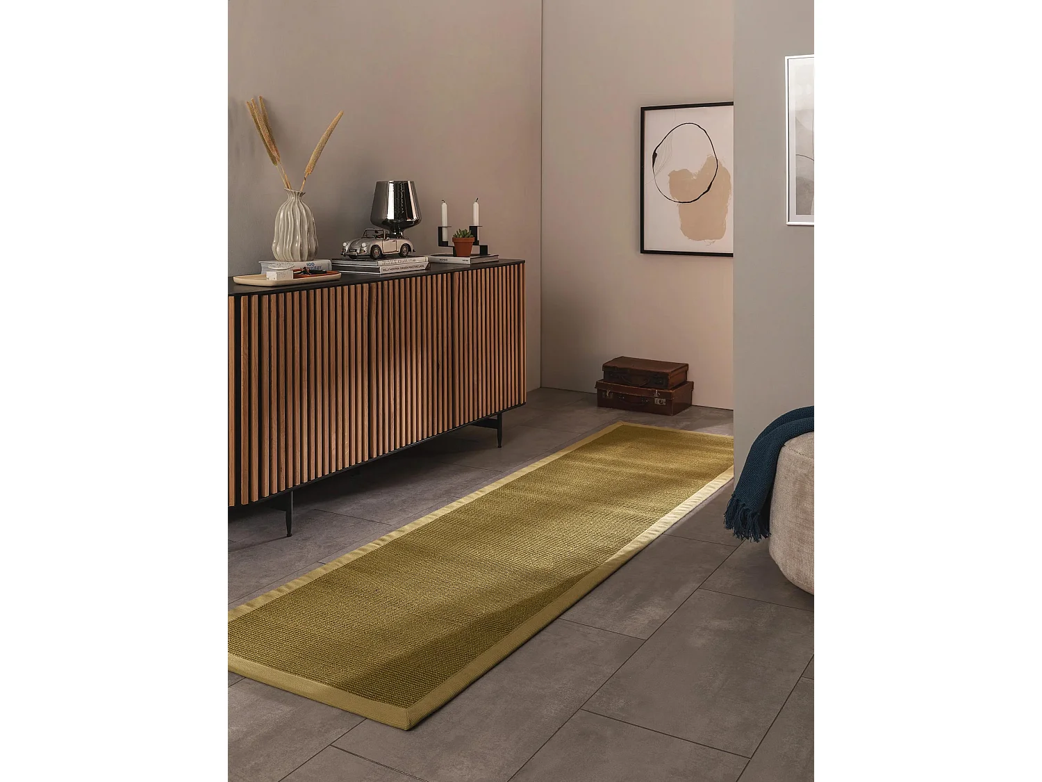 Tapis sisal Sana Vert 70x240 cm