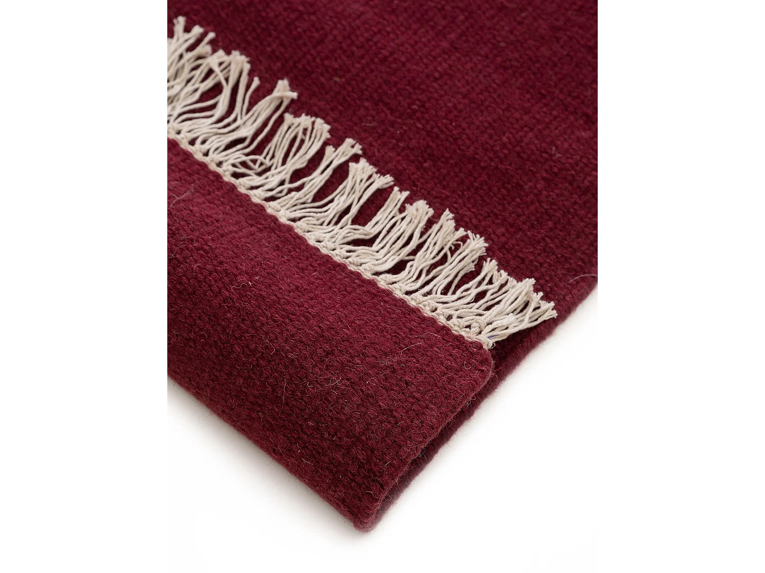 Tapis de laine Liv Rouge foncé 80x150 cm