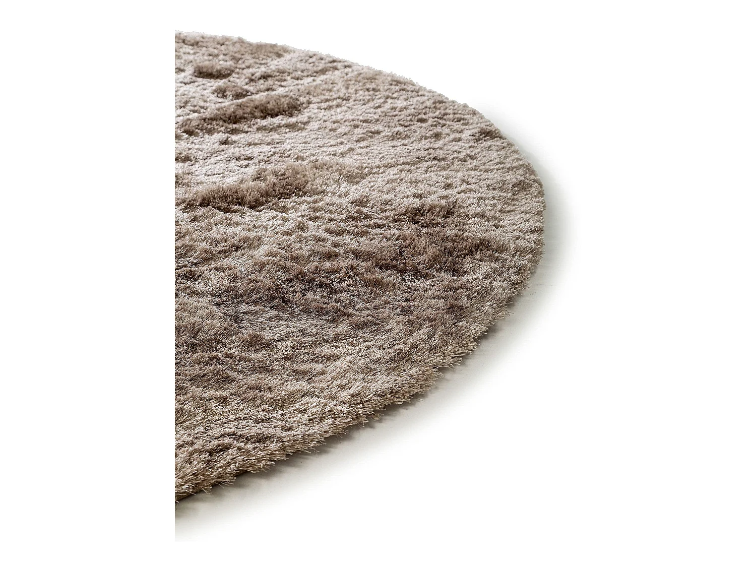 Tapis à poils longs Whisper Marron clair ø 200 cm rond